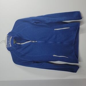 Eddie Bauer Quest  Blue Fleece Jacket Zip Pockets Size Small